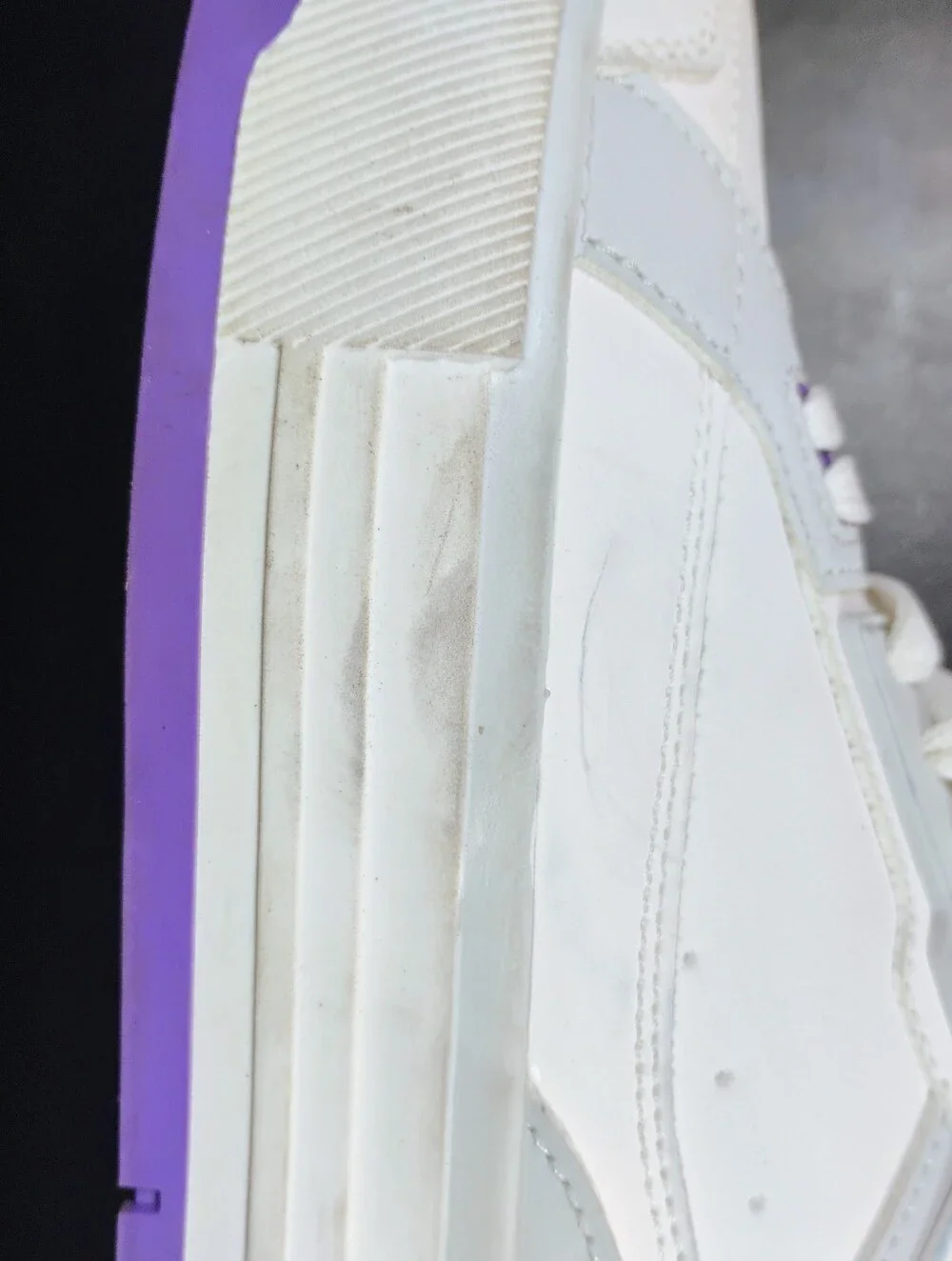 ​ZARA Men’s White & Purple Retro Court Sneakers EU 45 / USA 11.5 Needs Cleaning